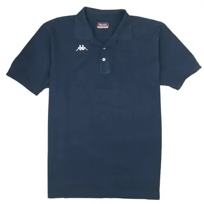 Vintage Kappa Navy Blue XXLarge Polo Shirt 90's Style Button Short Sle