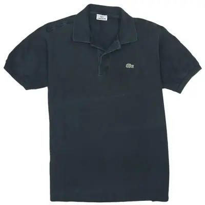 Vintage Lacoste 90's Men's Large Black Polo Shirt Short Sleeves