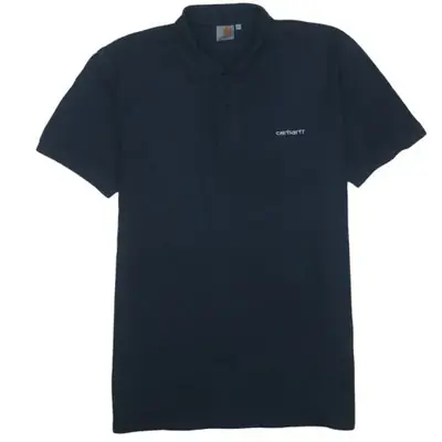Carhartt Navy Blue Polo Shirt Women’s XLarge Embroidered Chest Logo Sh