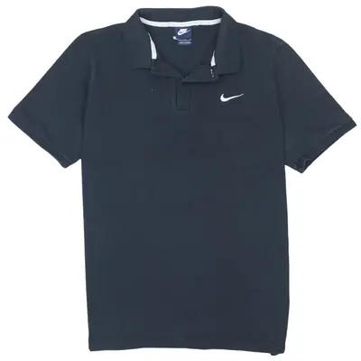 Vintage Nike 90's Navy Blue Swoosh Polo Shirt Men's Large