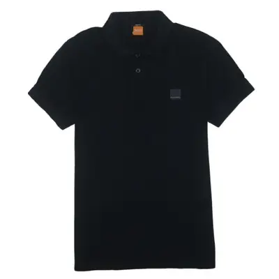HUGO BOSS Black Polo Shirt Women’s XLarge Patch Logo Short Sleeve Casu