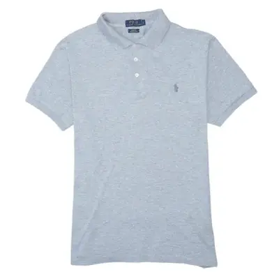 Polo Ralph Lauren Light Grey Polo Shirt Women's Large Embroidered Pony
