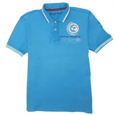 Napapijri Blue Polo Shirt - Size M