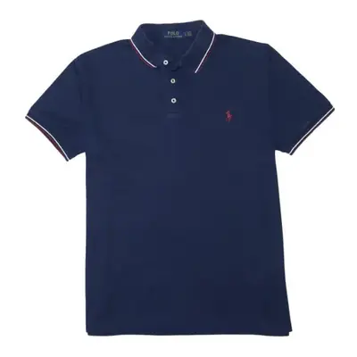 Polo Ralph Lauren Navy Blue Polo Shirt Men's Large Embroidered Pony Ti