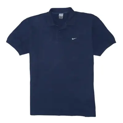 Nike Navy Blue Polo Shirt Men's XLarge Embroidered Swoosh Short Sleeve
