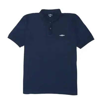 Umbro Navy Blue Polo Shirt Women's XLarge Embroidered Chest Logo Short