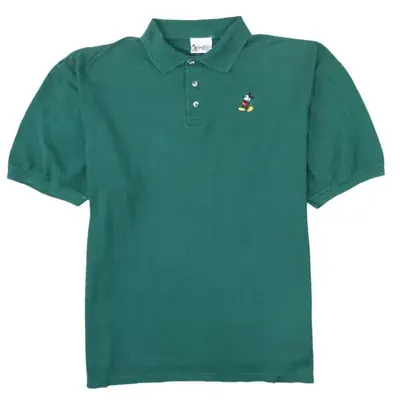 Disney Dark Green Polo Shirt Men’s XXLarge Embroidered Mickey Mouse Ch