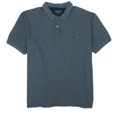 Nautica Dark Grey Polo Shirt Men’s 4XL Embroidered Chest Logo Short Sl