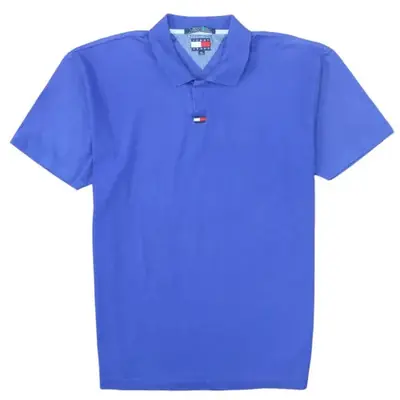 Tommy Hilfiger Cobalt Blue Polo Shirt Women’s XLarge Flag Logo Short S