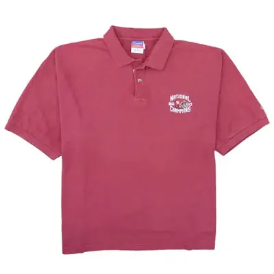 Champion Burgundy Red Polo Shirt Men’s XXLarge Embroidered National Ch