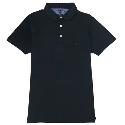 Vintage Tommy Hilfiger 90s Polo Shirt Women's Large Black