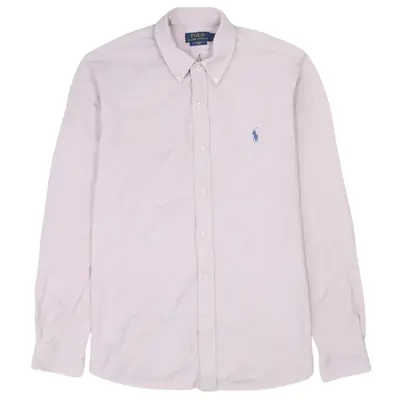 Vintage Polo Ralph Lauren 90's Men's Large Long Sleeve Pink Button Up 
