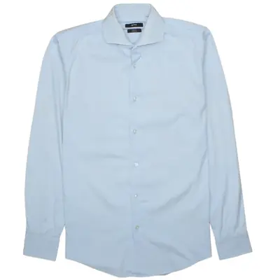 HUGO BOSS Vintage 90's Blue Long Sleeve Button Up Shirt Medium