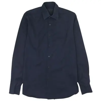 Vintage Prada 90's Medium Black Long Sleeve Button Up Shirt