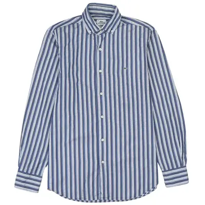 Lacoste Vintage 90's Medium Blue Long Sleeve Button Up Shirt