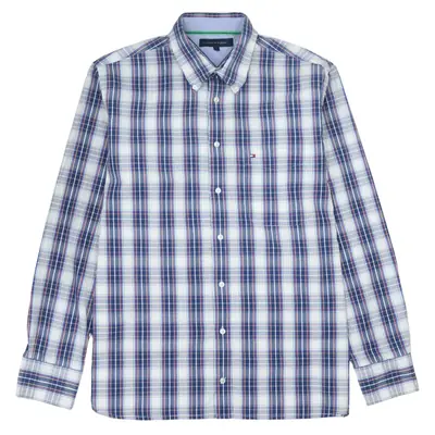 Tommy Hilfiger 90s Vintage Blue Long Sleeve Button Up Shirt Men's Larg