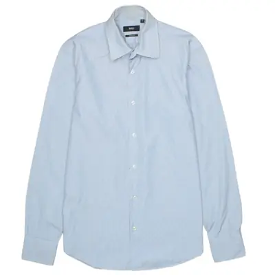 HUGO BOSS Vintage 90's Medium Blue Long Sleeve Button Up Shirt
