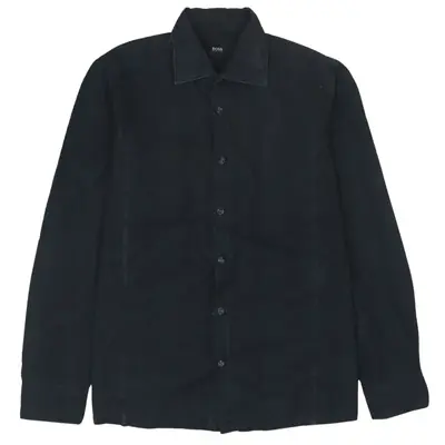 HUGO BOSS Vintage 90s Black Long Sleeve Button Up Shirt Large