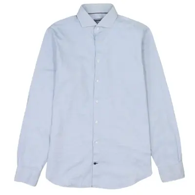 Vintage Tommy Hilfiger 90's Blue Long Sleeve Button Up Shirt Medium