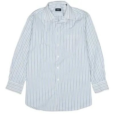 HUGO BOSS 90's Vintage White Long Sleeve Button Up Shirt Men's Large