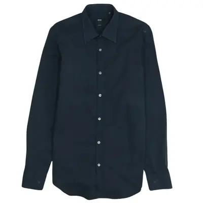 HUGO BOSS Men's XSmall 90s Vintage Black Long Sleeve Button-Up Shirt