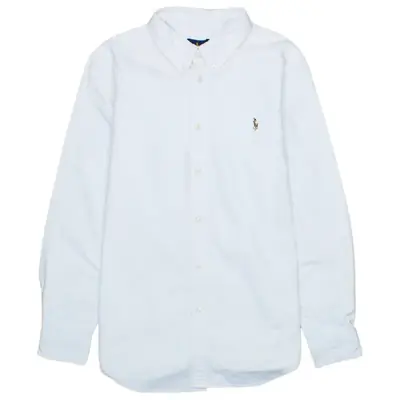Vintage 90's Polo Ralph Lauren Long Sleeve Button Up Large White Shirt