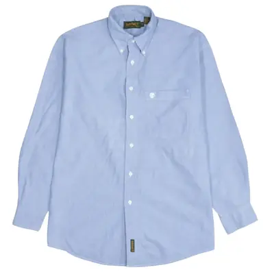 Vintage Timberland 90's Blue Long Sleeve Button Up Shirt Men's Medium