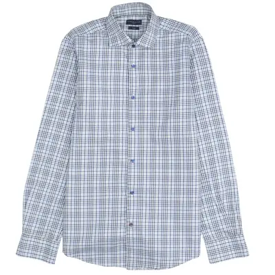 Tommy Hilfiger 90's Vintage Navy Blue Long Sleeve Button-Up Shirt Medi