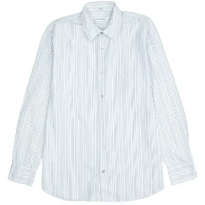 Calvin Klein Vintage Men's Medium White Long Sleeve Cotton Button Up S