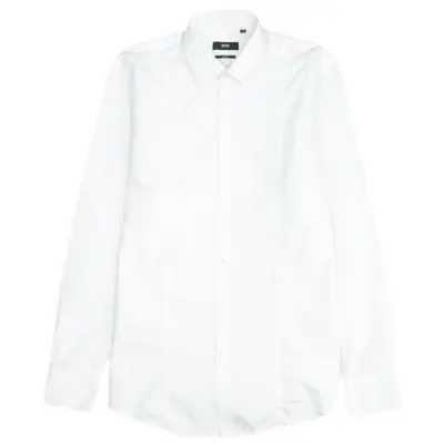 HUGO BOSS 90's Vintage Long Sleeve White Button Up Shirt Small Men