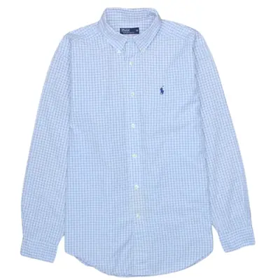 Vintage Polo Ralph Lauren 90's Blue Long Sleeve Shirt Men's Small