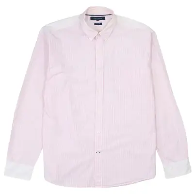 Tommy Hilfiger Vintage 90's Pink Long Sleeve Button-Up Shirt XL