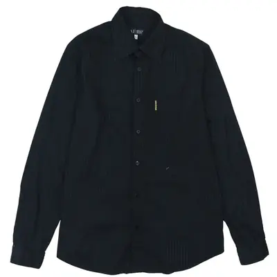 Authentic Armani Jeans 90's Vintage Black XL Long Sleeve Shirt