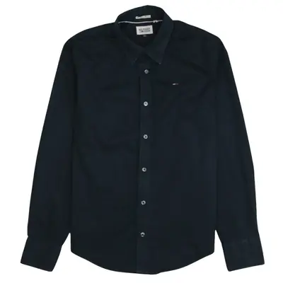 Tommy Hilfiger Vintage 90's Black Long Sleeve Medium Shirt