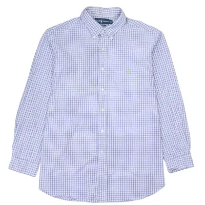 Vintage Ralph Lauren 90's Men's XXLarge Purple Cotton Long Sleeve Shir