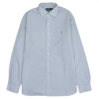 Vintage Polo Ralph Lauren 90s Blue XL Long Sleeve Button-Up Shirt