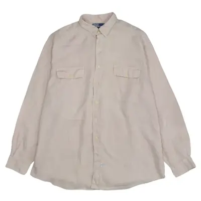 Polo Ralph Lauren 90s Vintage Men's Pink Cotton Button Up Shirt XL