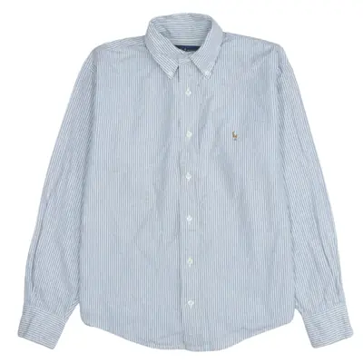 Vintage Polo Ralph Lauren 90's Blue Long Sleeve Men's Shirt, Small