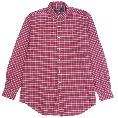 Polo Ralph Lauren 90's Vintage Red Long Sleeve Button Up Shirt XXLarge