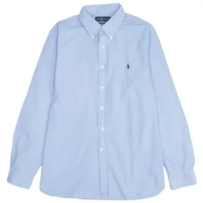 Vintage Polo Ralph Lauren 90's Blue Long Sleeve Button Up Shirt XLarge