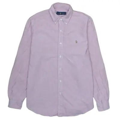Polo Ralph Lauren 90's Vintage Pink Long Sleeve Button Up Shirt Medium