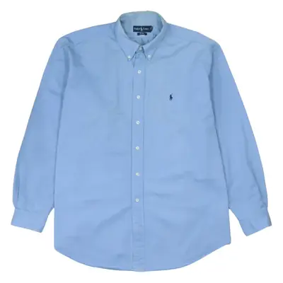 Vintage Polo Ralph Lauren 90's XXL Long Sleeve Blue Button-Up Shirt