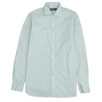 Vintage Polo Ralph Lauren 90's Long Sleeve Green Button-Up Shirt Men's