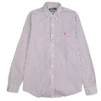 Vintage Polo Ralph Lauren 90's Red Long Sleeve Men's Large Shirt