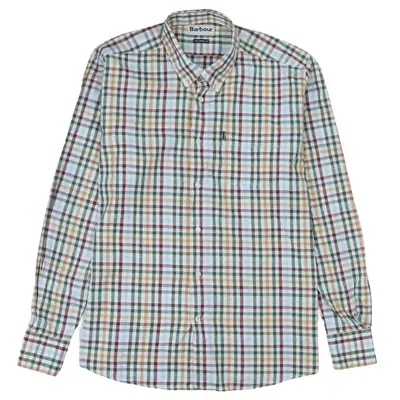 Vintage 90's Barbour Long Sleeve White Button-Up Shirt, Men's Large
