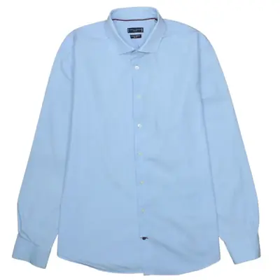 Tommy Hilfiger 90's Vintage Blue Long Sleeve Button Up Shirt XLarge