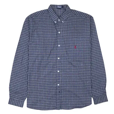 Polo Ralph Lauren 90's Vintage Navy Blue Long Sleeve Shirt XXLarge