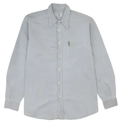 90's Armani Jeans Long Sleeve Grey Button-Up Shirt Men’s XLarge Vintag