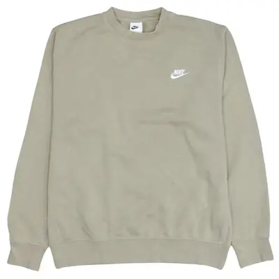 Vintage Nike 90's Swoosh Crew Neck Sweatshirt Men’s Medium Beige Cream