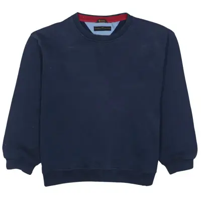 Tommy Hilfiger 90's Lightweight Crew Neck Navy Blue Large Sweatshirt